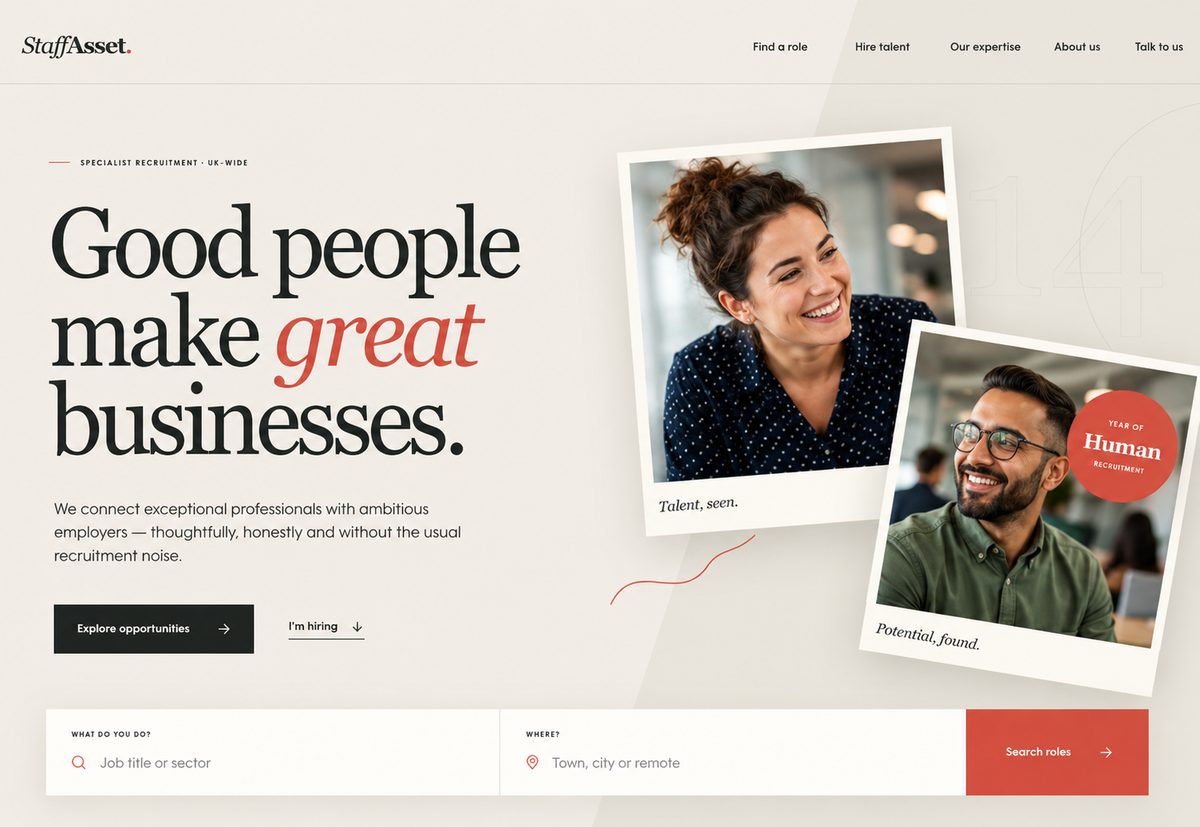 StaffAsset recruitment team — real people, real results
